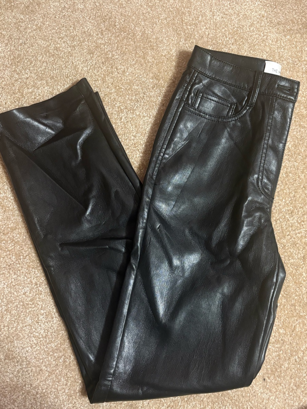 Aritzia Wilfred “The Melina” Straight leather pants in black